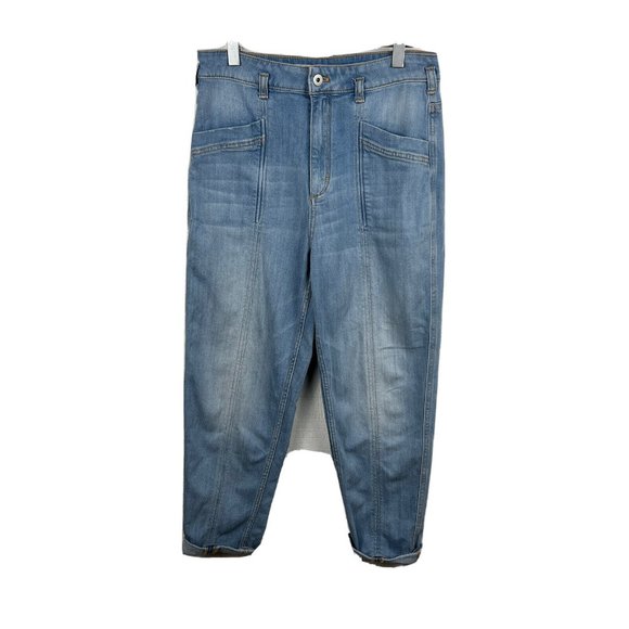 Pilcro And The Letterpress Jeans 27 Womens Blue High Rise Tapered Anthropologie